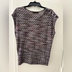 The Limited Multi Colored Cap Sleeve Top Blouse. Size Small